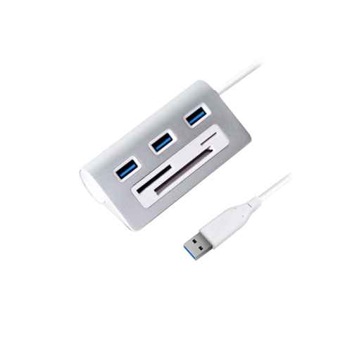 3端口5Gbps速率数据带读卡器的USB 3.0集线器