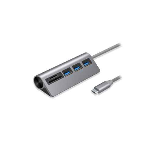 3端口5Gbps速率数据带读卡器的USB 3.0集线器