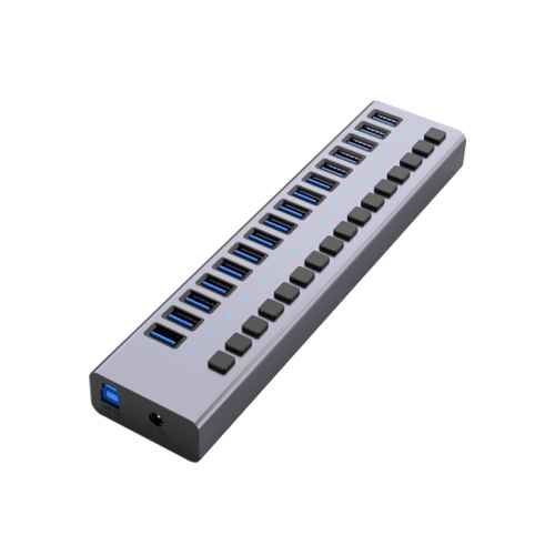 16 Port 5Gbps Rate 90W Powered USB 3.0 Hub