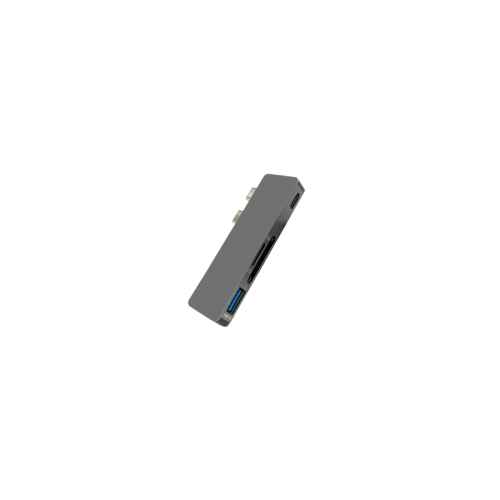 迷你型5Gbps速率带读卡器的双USB-C接口扩展